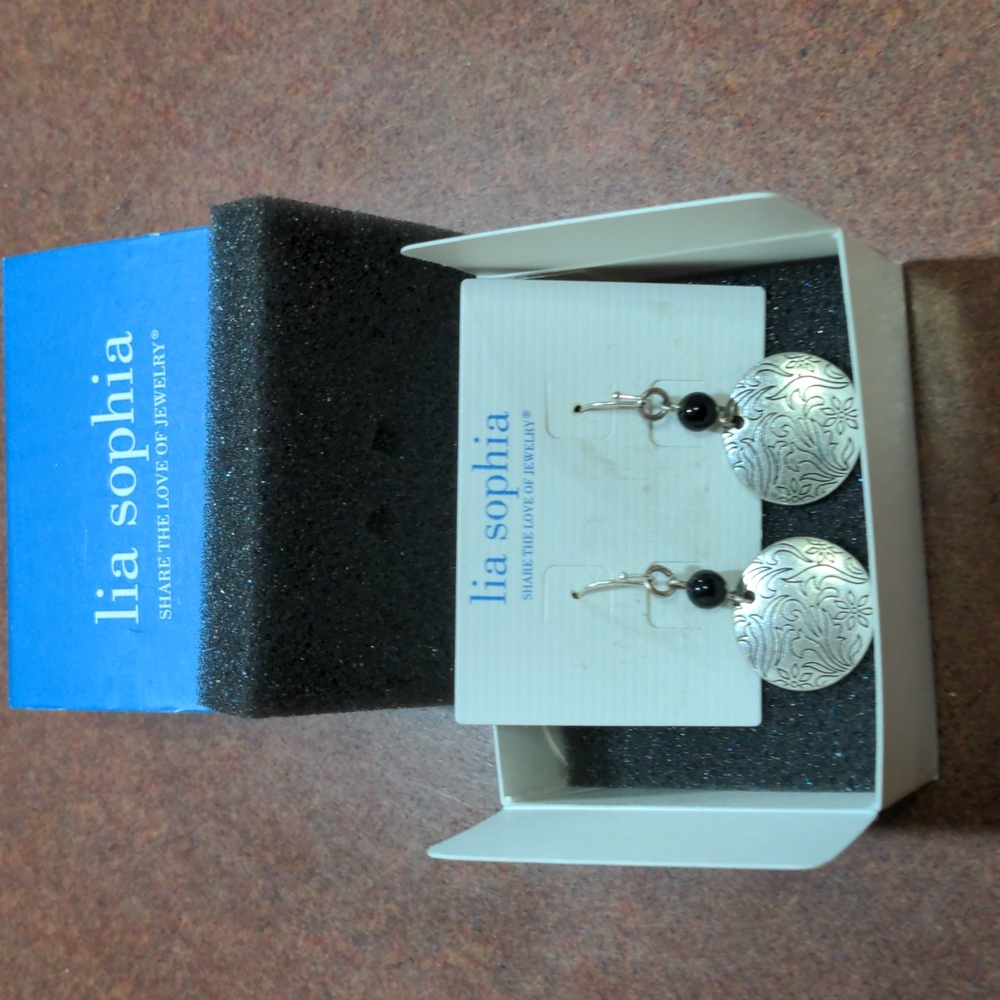 Lia Sophia silver earrings